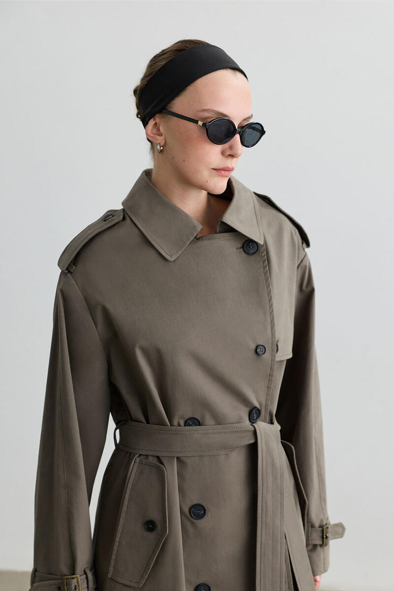 ÇAĞLA GABARDİN OVERSIZE TRENÇKOT