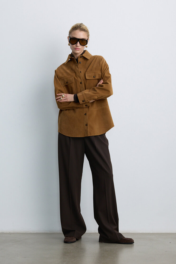 BE BLUE - CAMEL SÜET GÖMLEK (1)