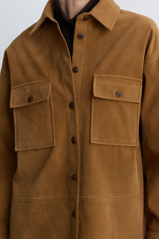 BE BLUE - CAMEL SÜET GÖMLEK