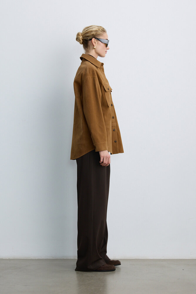 BE BLUE - CAMEL SÜET GÖMLEK