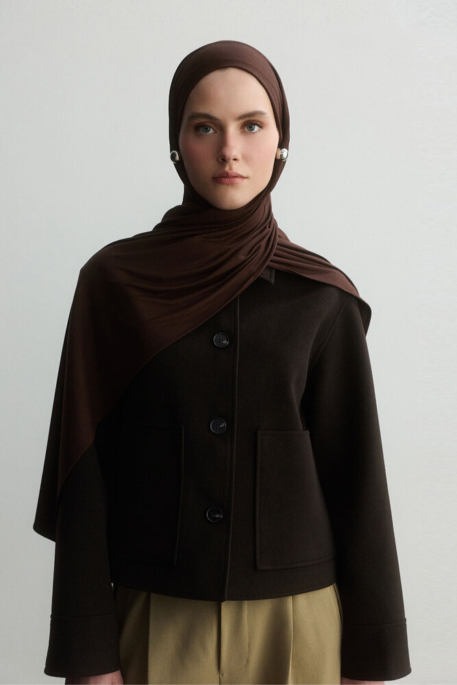 BE BLUE - ÇİKOLATA KAHVE BAMBU PENYE ŞAL