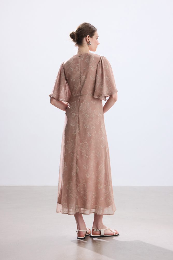 BE BLUE - DESENLİ ROMANTİK ŞİFON ELBİSE