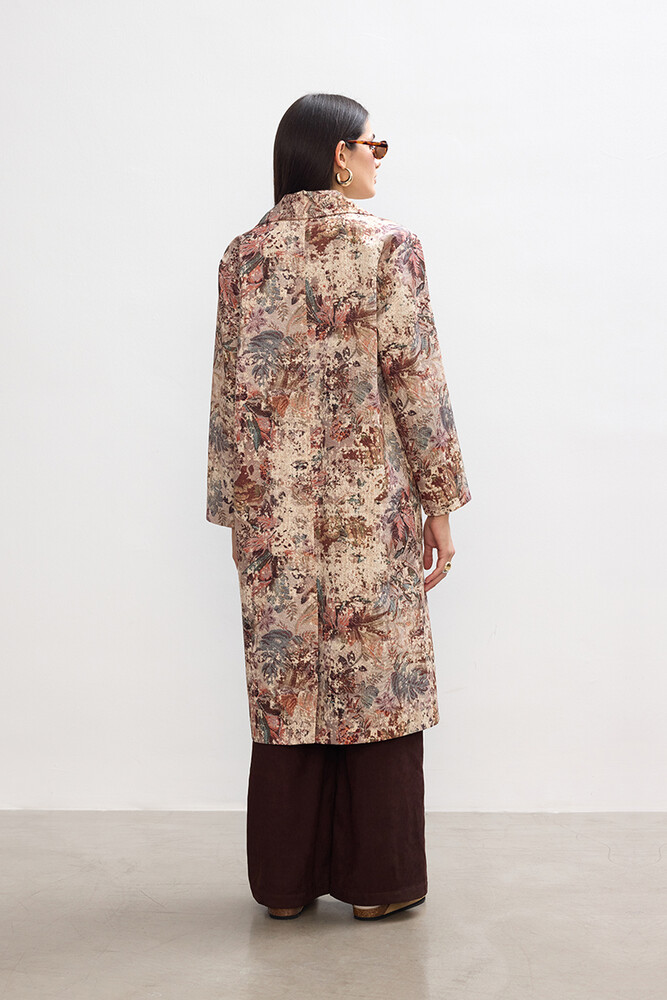 BE BLUE - DESENLİ TRENÇKOT