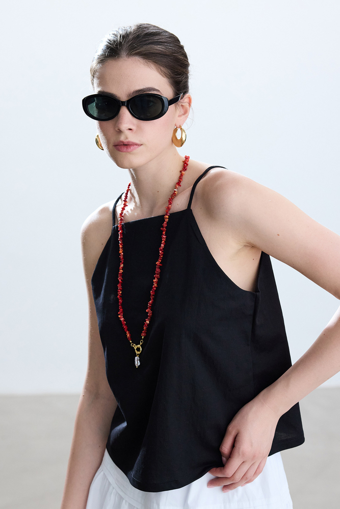 BE BLUE - DOĞAL KIRMIZI TAŞLI KOLYE