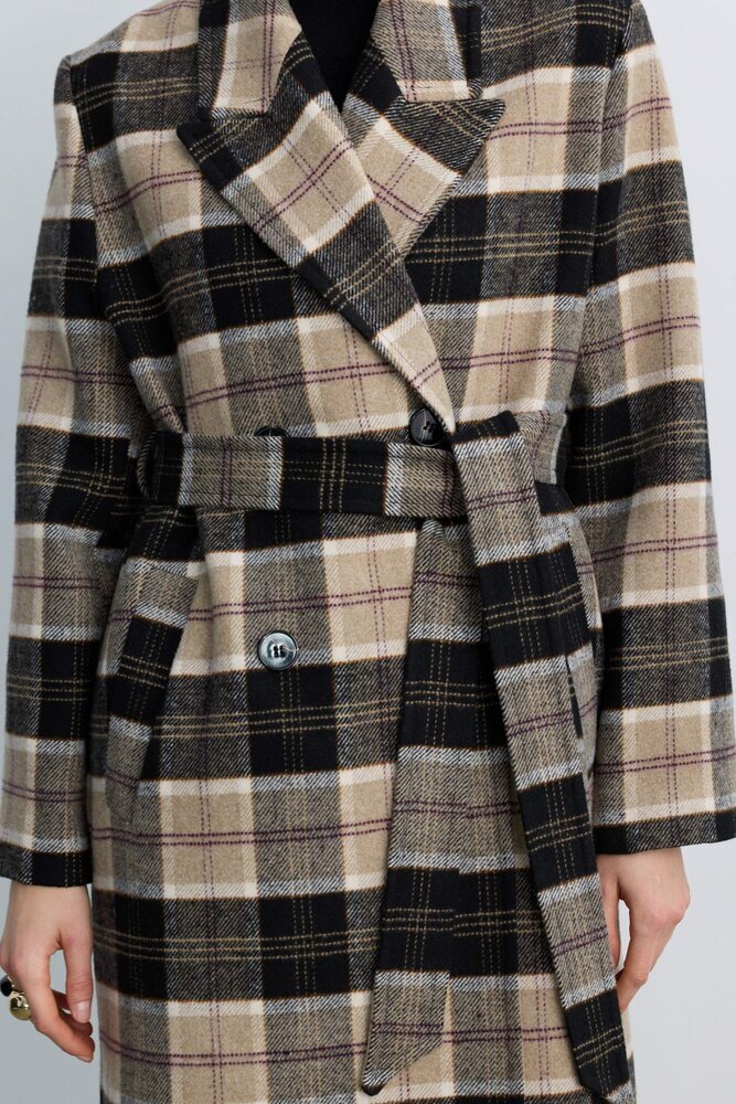 BE BLUE - EKOSE KRUVAZE UZUN KABAN