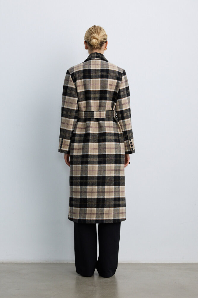 BE BLUE - EKOSE KRUVAZE UZUN KABAN