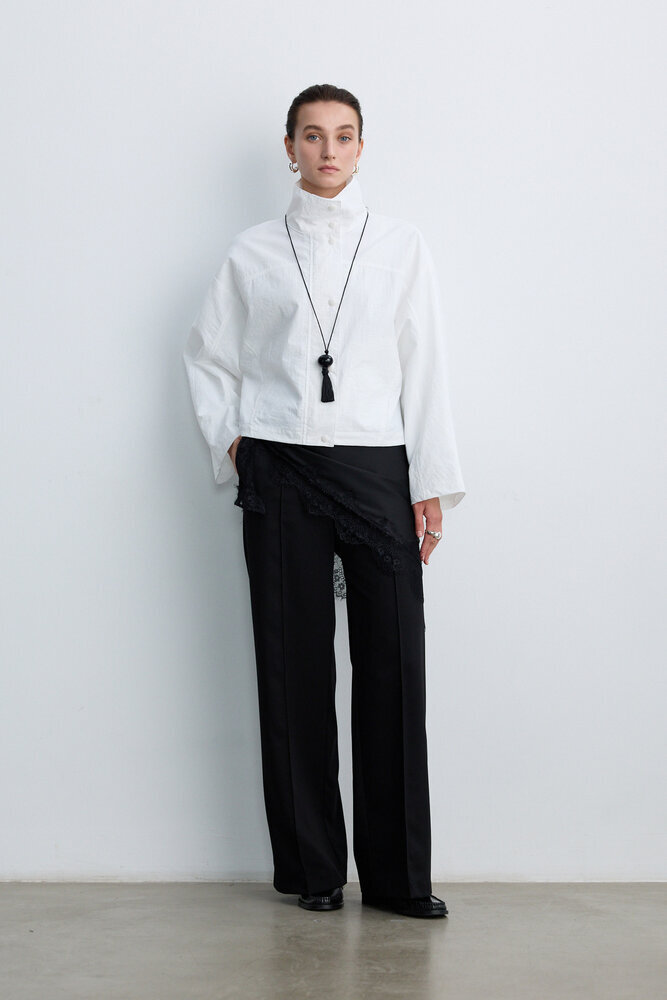 BE BLUE - EKRU DİK YAKA CEKET