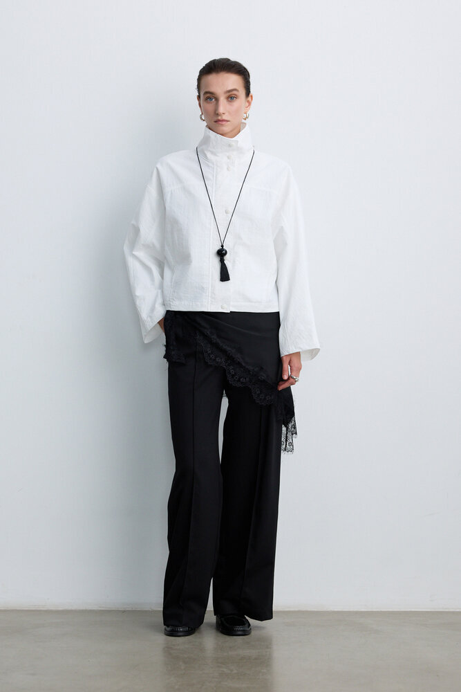 BE BLUE - EKRU DİK YAKA CEKET