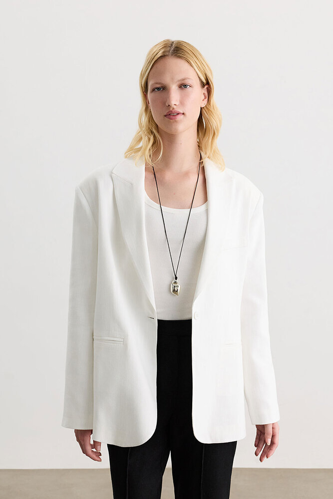 BE BLUE - EKRU DOKULU BLAZER (1)