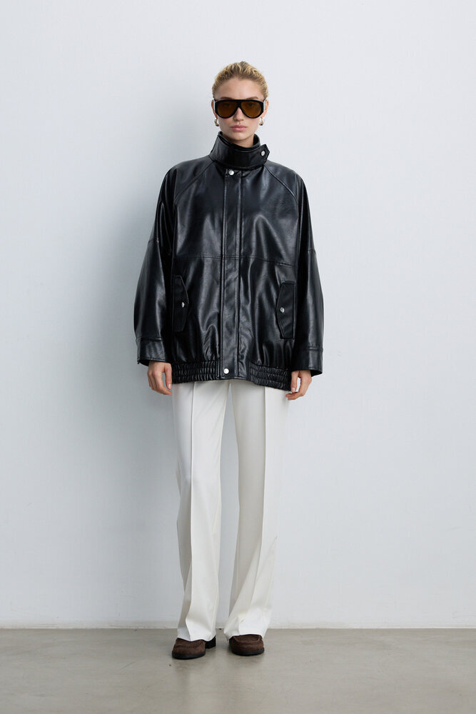 BE BLUE - EKRU NERVÜRLÜ PALAZZO PANTOLON