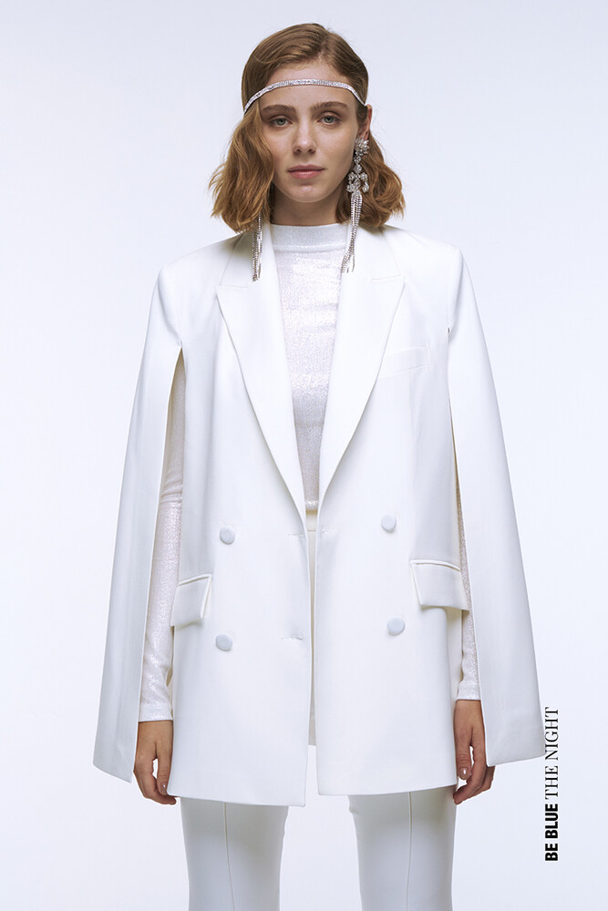 BE BLUE - EKRU PELERİN BLAZER
