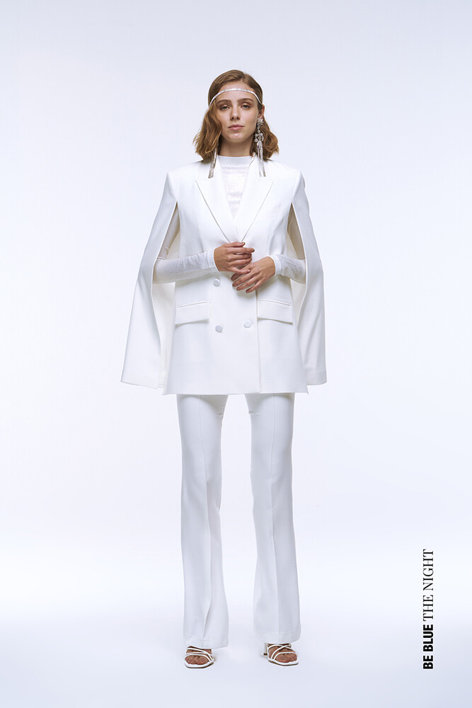 BE BLUE - EKRU PELERİN BLAZER