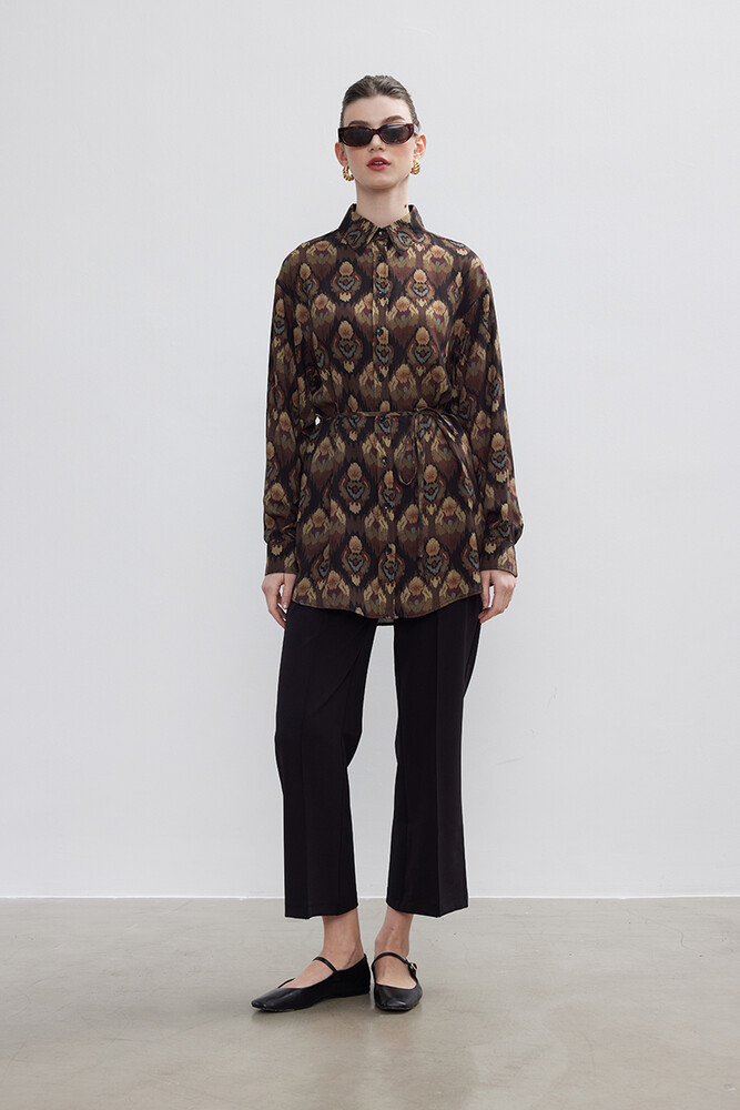 BE BLUE - ETNİK DESEN VINTAGE GÖMLEK