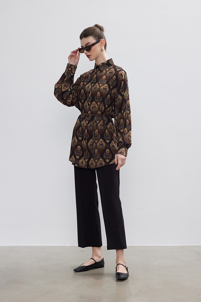 BE BLUE - ETNİK DESEN VINTAGE GÖMLEK