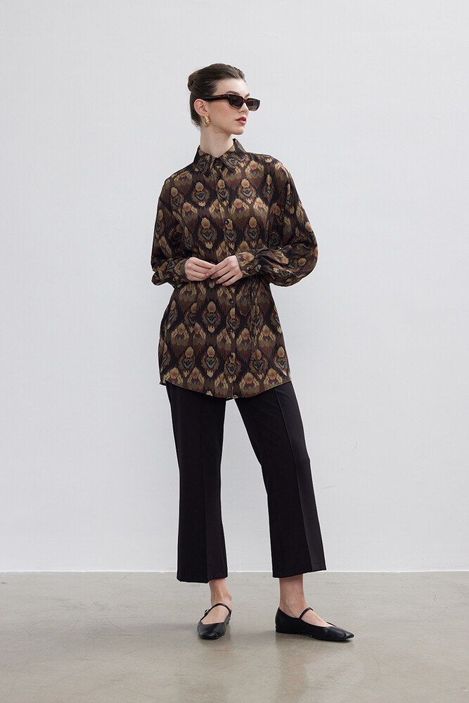 BE BLUE - ETNİK DESEN VINTAGE GÖMLEK