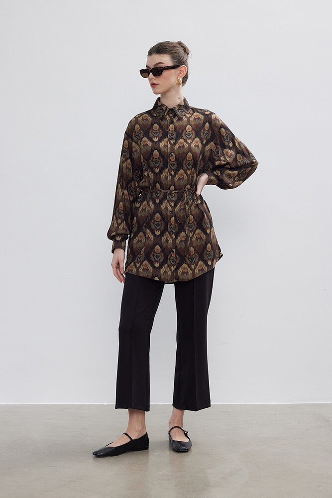 BE BLUE - ETNİK DESEN VINTAGE GÖMLEK