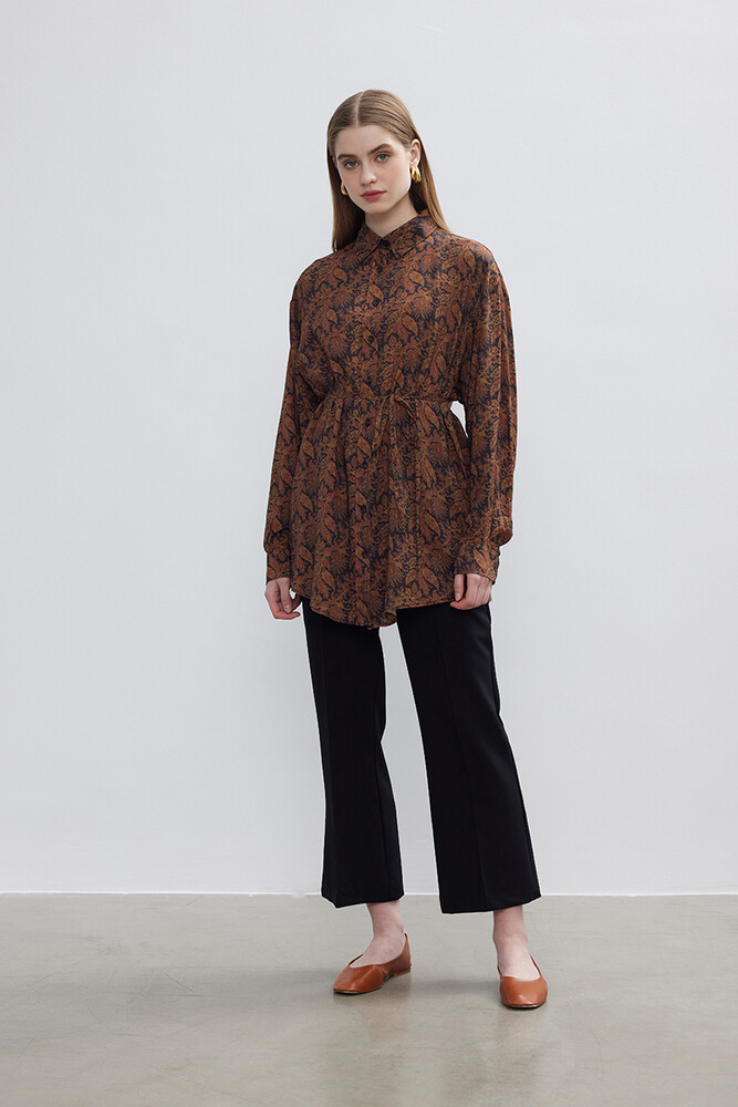 BE BLUE - ETNİK ŞAL DESEN VINTAGE GÖMLEK