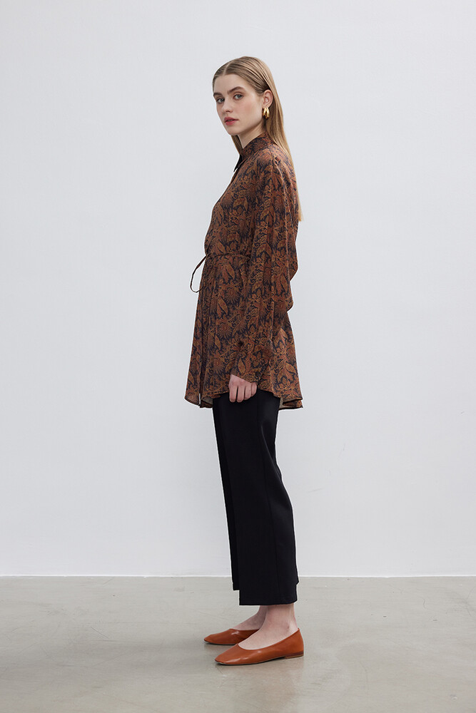 BE BLUE - ETNİK ŞAL DESEN VINTAGE GÖMLEK