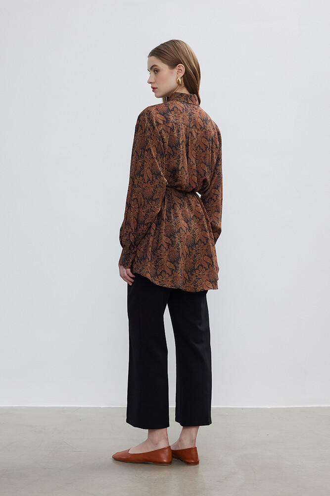 BE BLUE - ETNİK ŞAL DESEN VINTAGE GÖMLEK