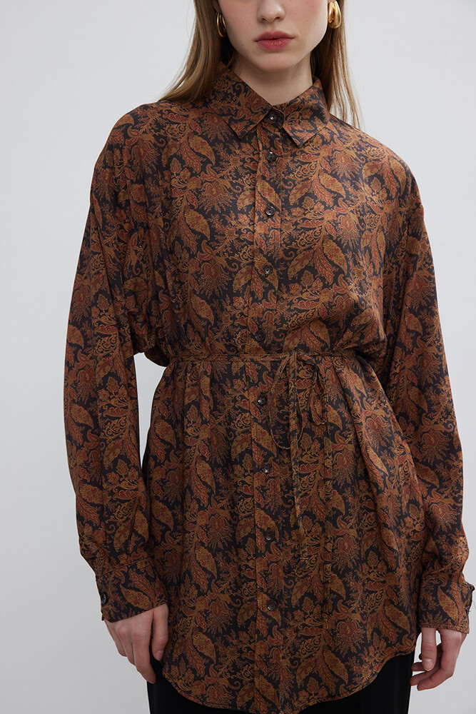 BE BLUE - ETNİK ŞAL DESEN VINTAGE GÖMLEK