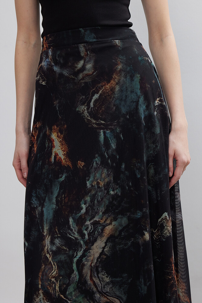 BE BLUE - FIRÇA DESENLİ TÜL ETEK