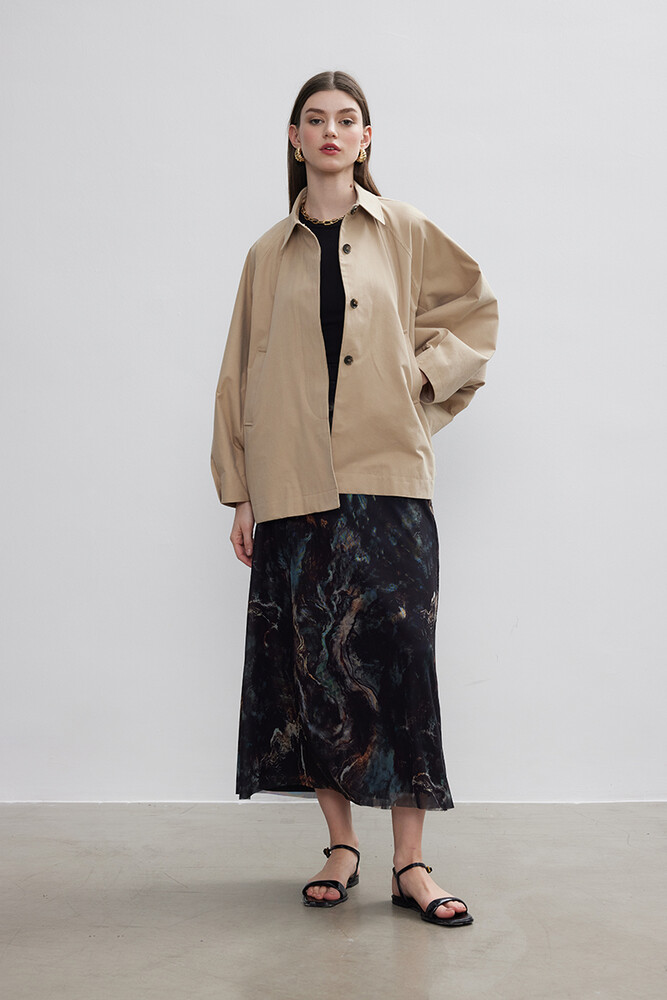 BE BLUE - FIRÇA DESENLİ TÜL ETEK