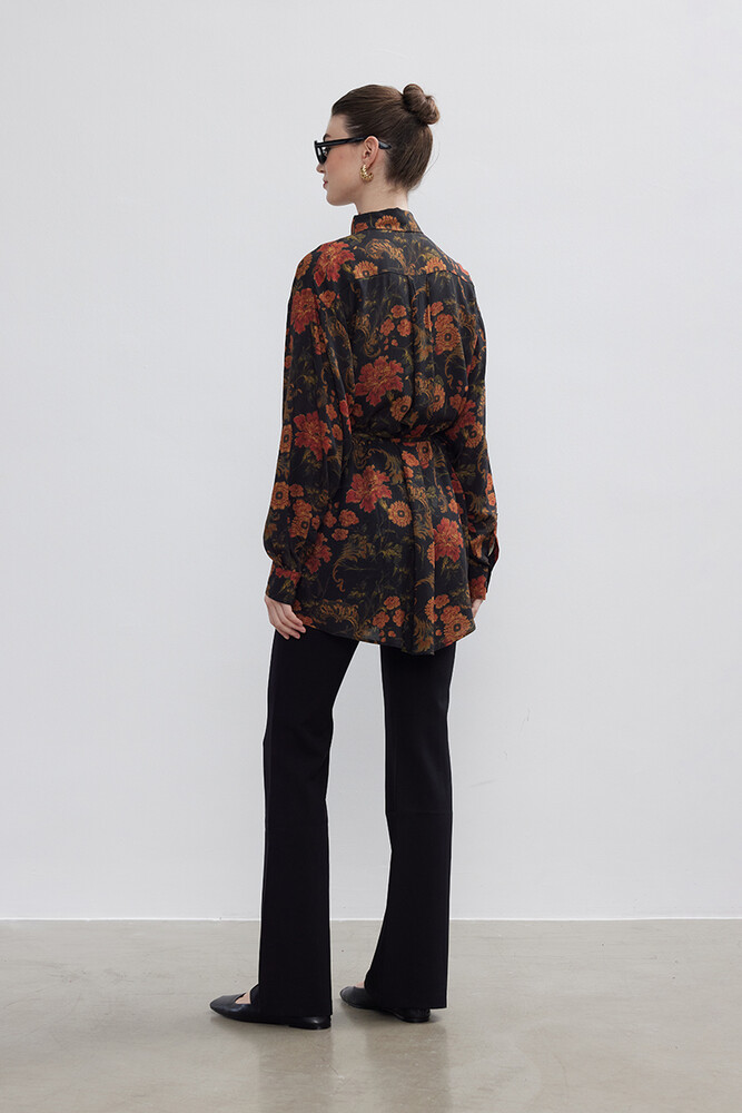 BE BLUE - FLORAL DESEN VINTAGE GÖMLEK