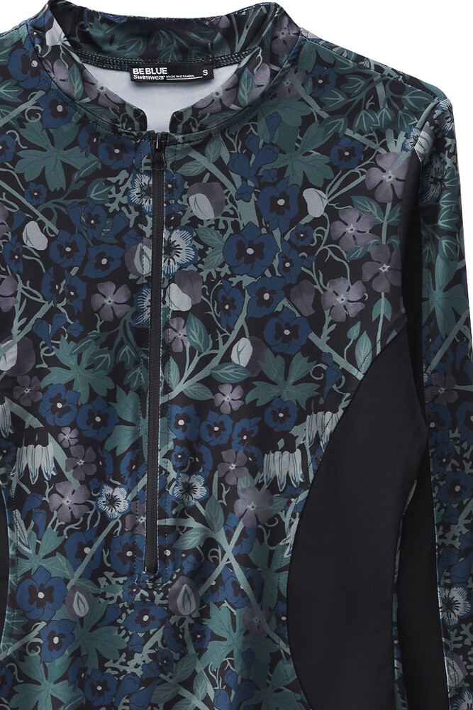 BE BLUE - FLORAL DESENLİ SURF MAYO