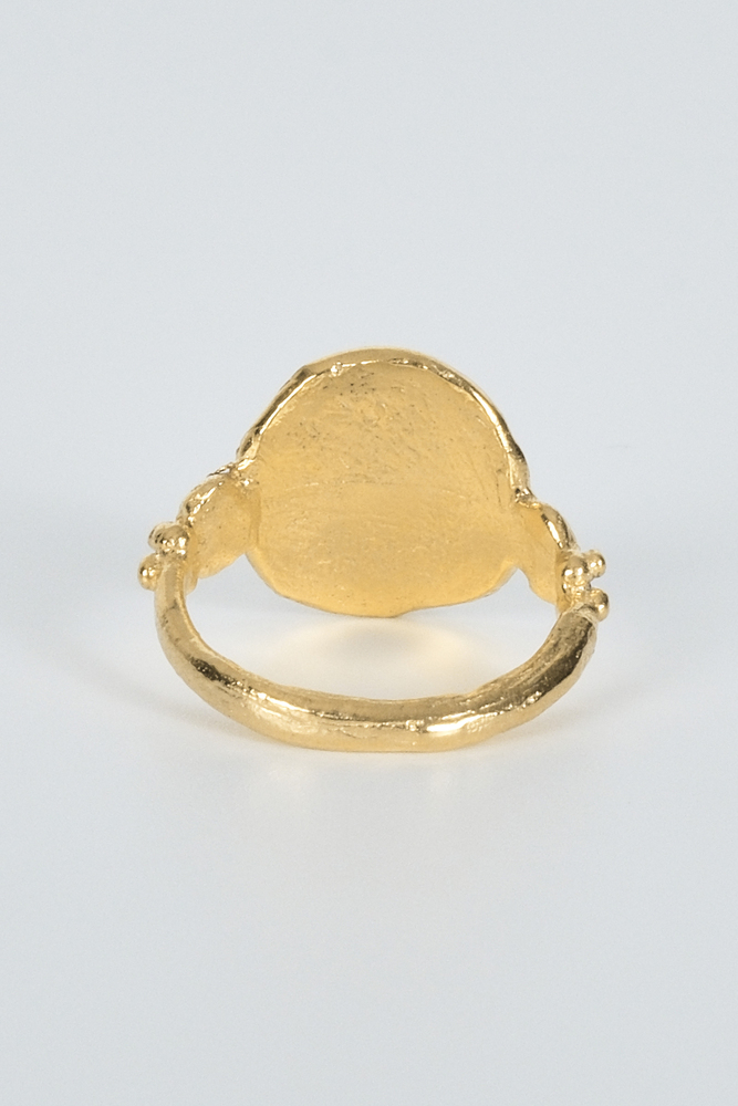 BE BLUE - GOLD MADALYON YÜZÜK