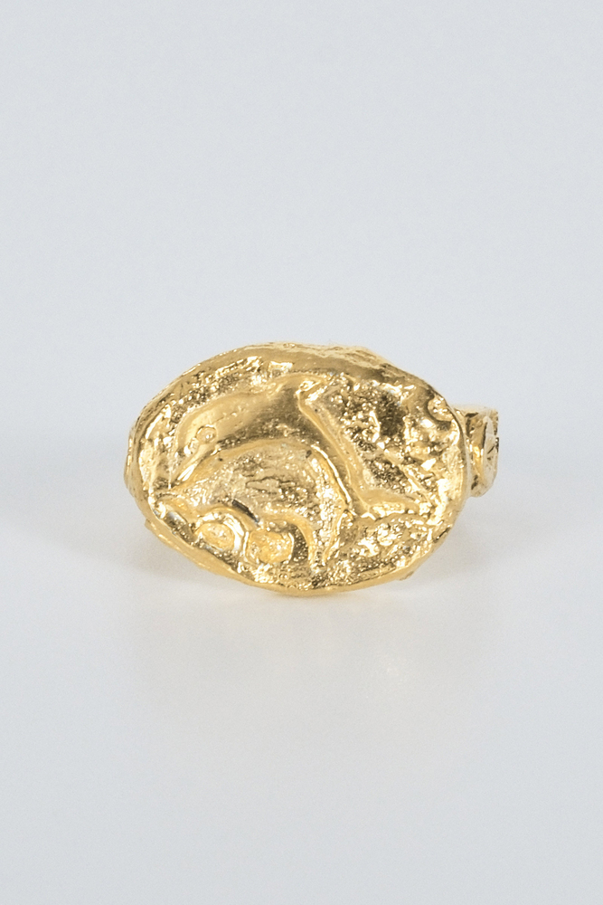 BE BLUE - GOLD YUNUS FİGÜRLÜ YÜZÜK