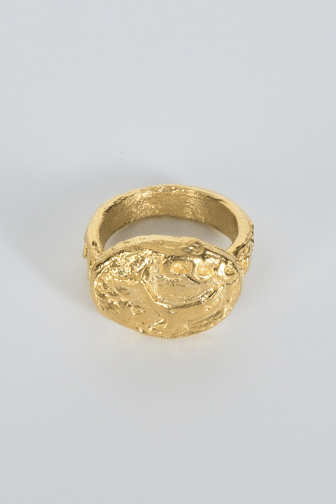 BE BLUE - GOLD YUNUS FİGÜRLÜ YÜZÜK