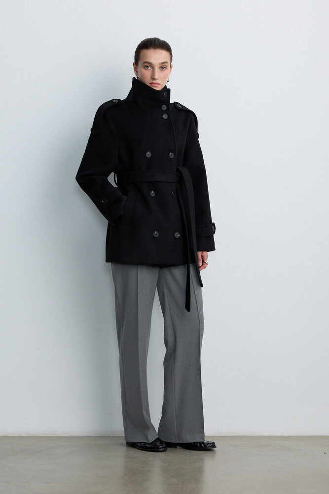 BE BLUE - GRİ NERVÜRLÜ PALAZZO PANTOLON (1)