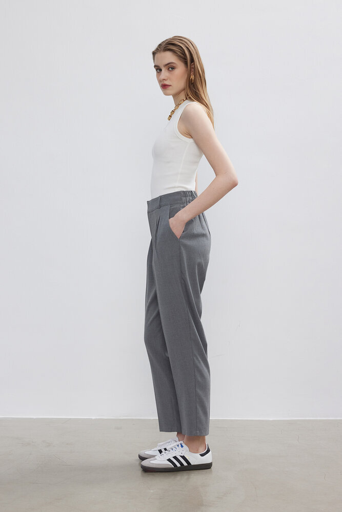 BE BLUE - GRİ ÜTÜ İZLİ PANTOLON