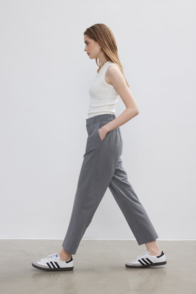 BE BLUE - GRİ ÜTÜ İZLİ PANTOLON
