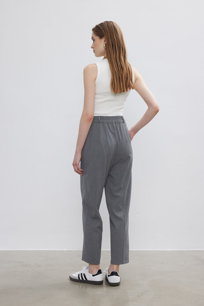 BE BLUE - GRİ ÜTÜ İZLİ PANTOLON