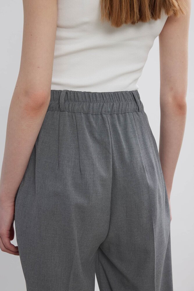 BE BLUE - GRİ ÜTÜ İZLİ PANTOLON