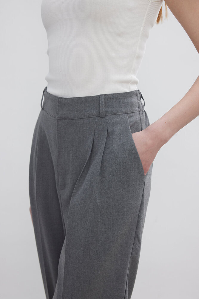 BE BLUE - GRİ ÜTÜ İZLİ PANTOLON
