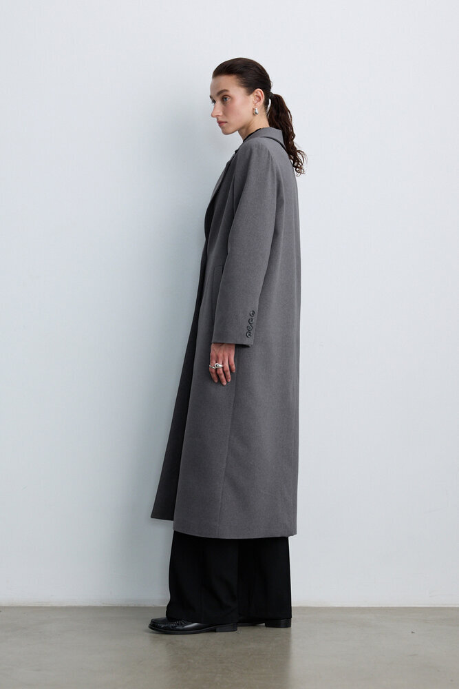 BE BLUE - GRİ UZUN BLAZER