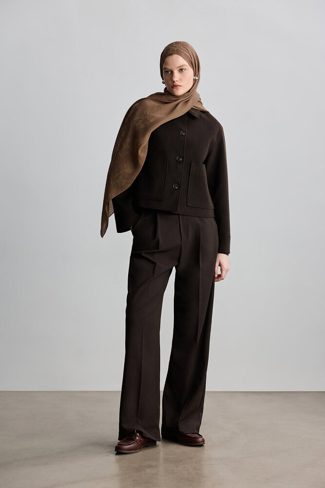 BE BLUE - GÜL KURUSU MAGNOLIA MAT JAKARLI ŞAL