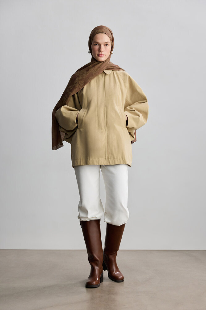 BE BLUE - GÜL KURUSU ROSE MAT JAKARLI ŞAL