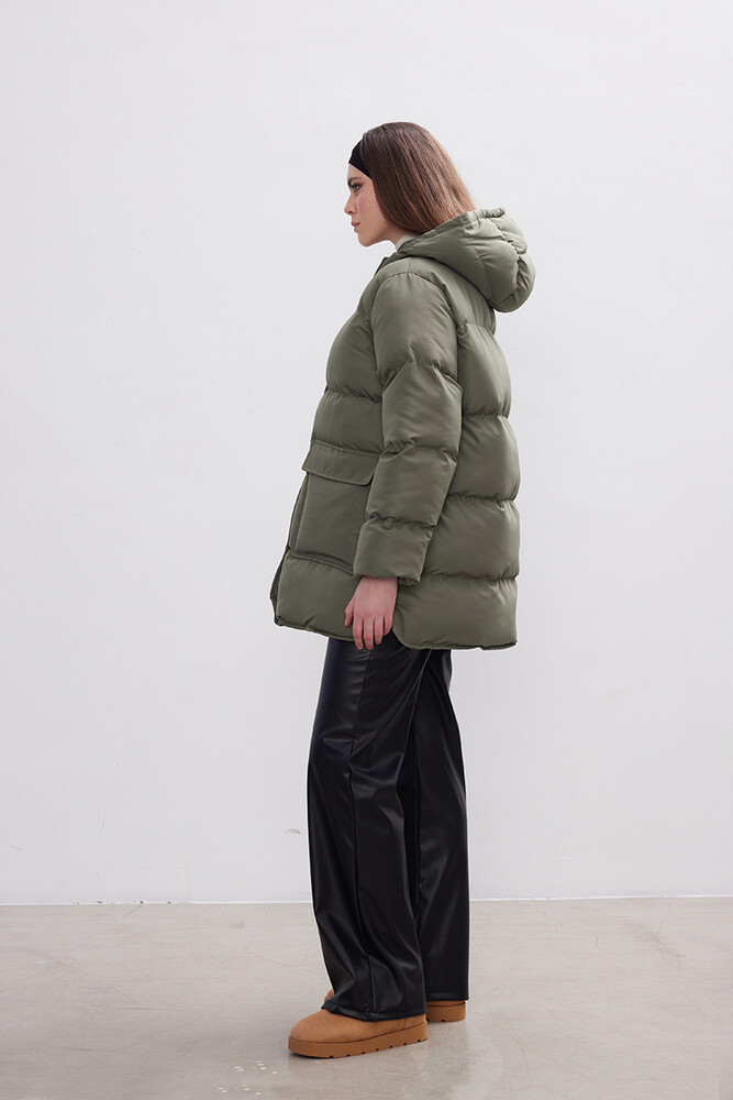 BE BLUE - HAKİ ŞİŞME MONT