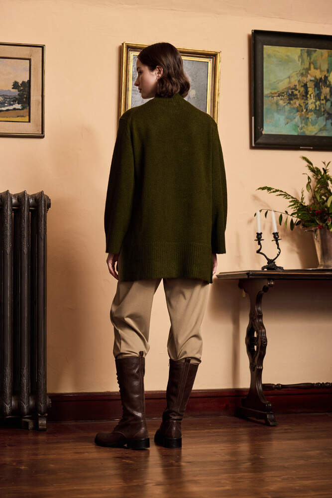 BE BLUE - HAKİ SOFT KAZAK