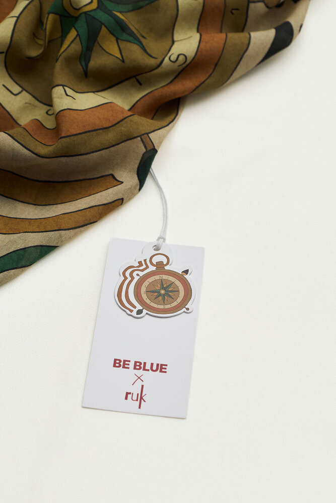 BE BLUE - IMARA KUM DESENLİ ŞAL