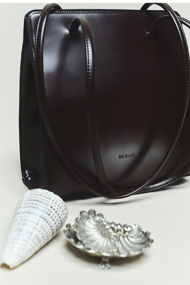 BE BLUE - KAHVE KARE ÇANTA