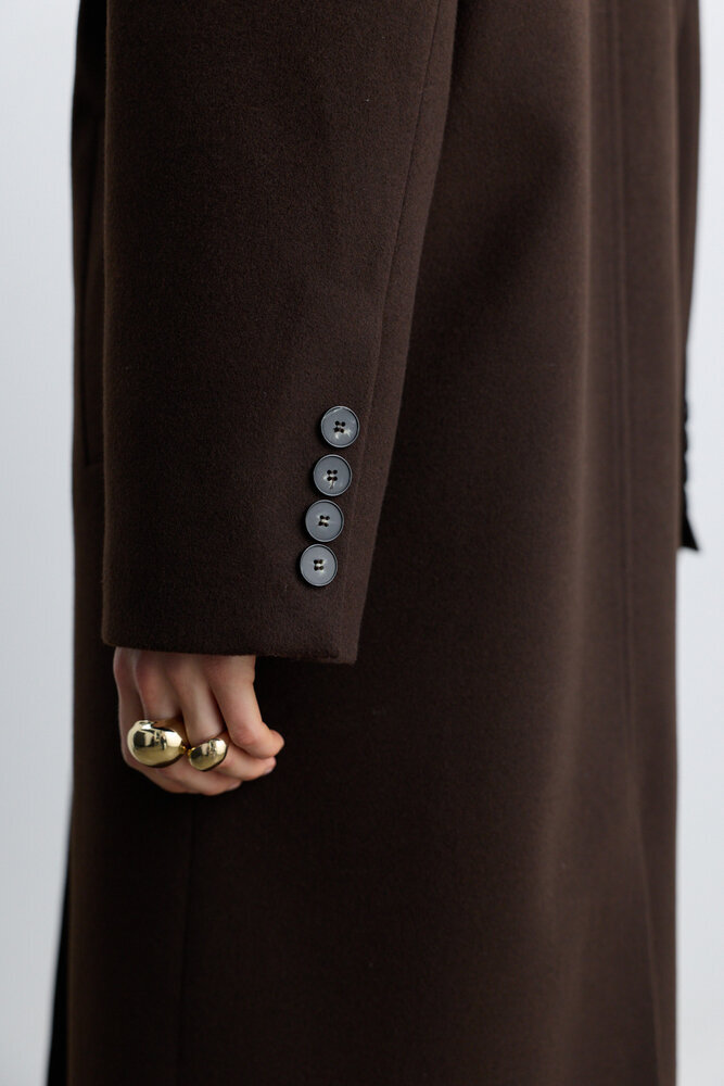 BE BLUE - KAHVERENGİ UZUN TIMELESS KABAN