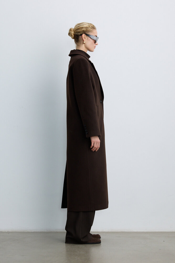 BE BLUE - KAHVERENGİ UZUN TIMELESS KABAN