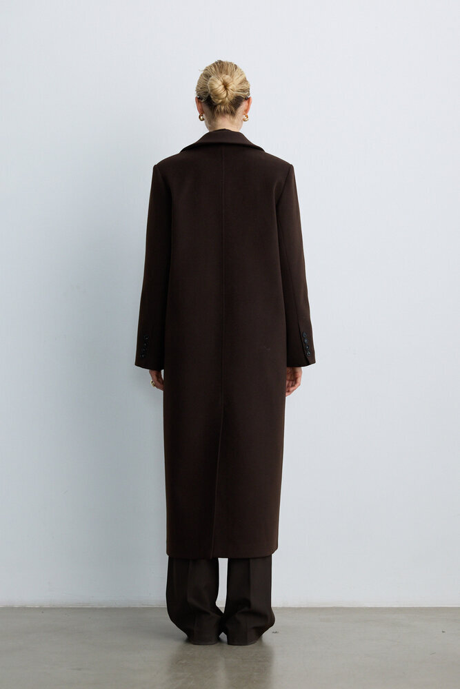 BE BLUE - KAHVERENGİ UZUN TIMELESS KABAN