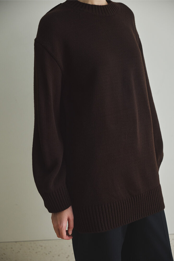 BE BLUE - KAHVERENGİ BİSİKLET YAKA UZUN KAZAK