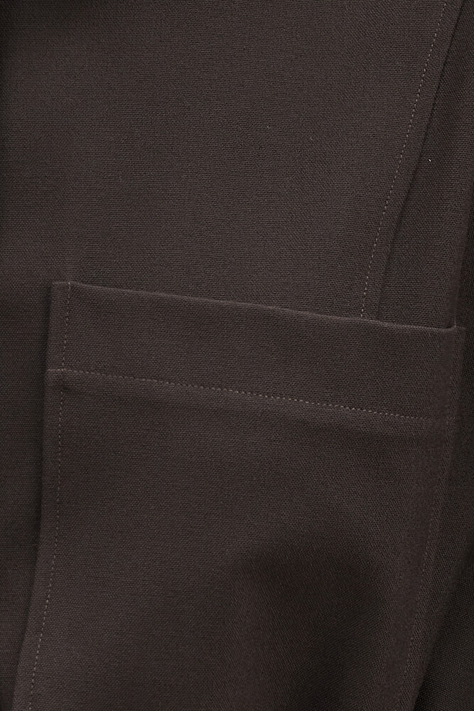 BE BLUE - KAHVERENGİ CEP DETAYLI GÖMLEK