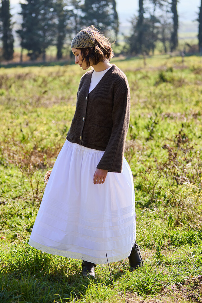 BE BLUE - KAHVERENGİ CEP DETAYLI HIRKA